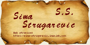 Sima Strugarević vizit kartica